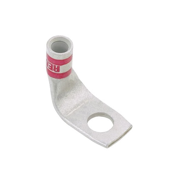 One-Hole Compression Lug, Standard Barrel, Copper, Red